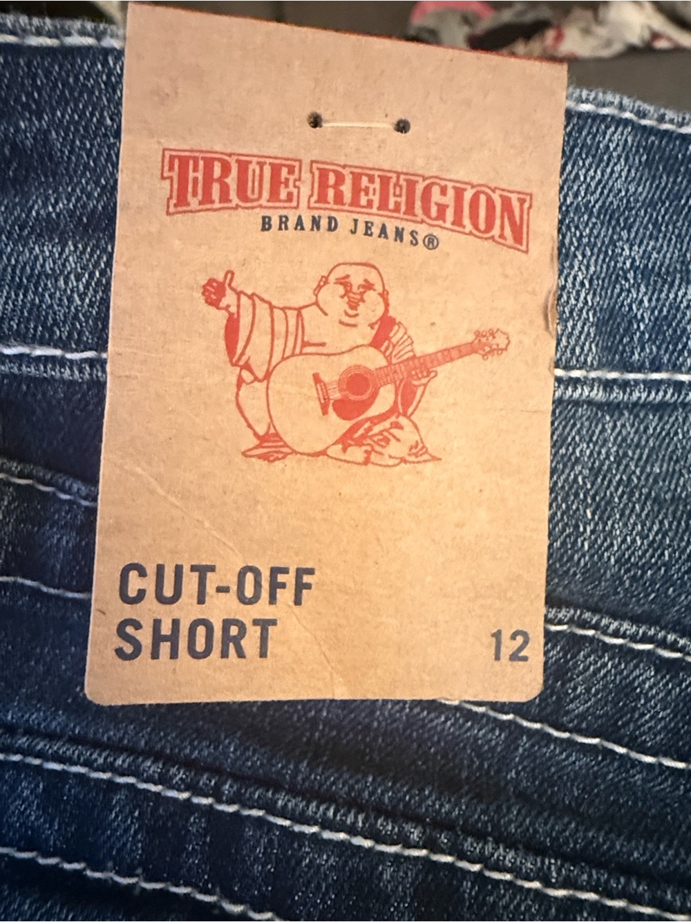 NEW True Religion Dark Blue Denim Bermuda Shorts - Picture 5 of 10